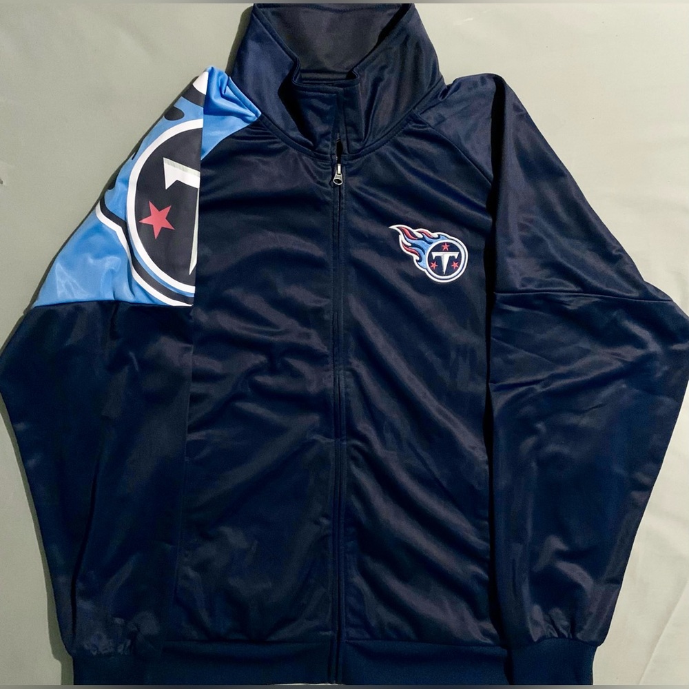 Men’s Tennessee Titans Big Color Block Logo Track Jacket 3XL